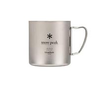 Snow Peak Tasse isotherme en titane à double paroi de 450 ml, gris, légère et durable pour la maison, le camping et l'extérieur