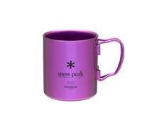 Snow Peak Ti-Double 450 Tasse colorée en titane pour usage quotidien et camping 8,6 x 9,7 cm