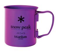 Snow Peak Ti Single Wall 450 Tasse légère et compacte avec poignées pliables Violet