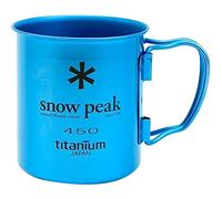 Snow Peak Titanium Ti-Single Wall Mug pour camping/randonnée Bleu 450 ml