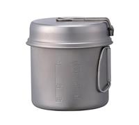 Snow Peak Titanium Trek Combo Batterie de Cuisine Ultra légère en Titane Japonais empilable et Pliable avec Deux poêles à Frire, 2 casseroles et Sac de Transport en Maille, pour Le Camping et