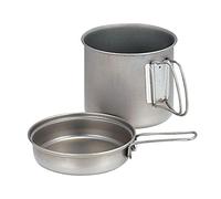 Snow Peak Titanium Trek Cook Set de Cuisine ultraléger et Compact pour Camping/randonnée Argenté 1400