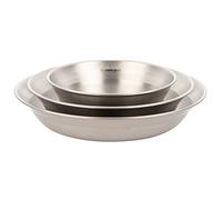 Snow Peak TW-021 Service de Table pour Homme 4 pièces en Acier Inoxydable léger pour Le Camping et Un Usage Quotidien Fabriqué au Japon Argenté Taille L