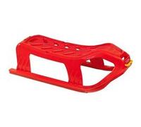 Jamara Traîneau Snow-Star 90 cm – patins en métal, corde avec poignée – rouge