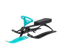 Snow Racer Luge semblable à un kart avec volant et freins, pour enfants à partir de 6 ans, capacité de charge : 220 lb, pour la neige, la glace et le sable, 116 cm L (vert)