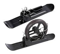 Snow Skis - Lightweight 2 in 1 Skiing Accessories | Stroller Ski Sledge for Golf Carts Wheelchairs Jogging Cycling Sports Paths Lakeside Park Outdoor Camping Backyard Fun