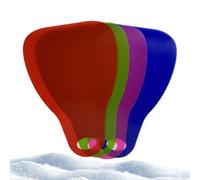 Snow Sled - 4 pièces Heavy Duty Non-Slip | 45 x 65 cm Space-Saving Flexible Adults Beach Sand Sled - Weather-Resistant For Travel Home Christmas Party Downhill Ice Grass Sand Outdoor Beach Sports