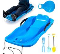 Snow Sled Board, Lightweight High Speed Sliding Toy, 24,8 x 12,99 x 3,15 Inches Heavy Duty Winter Sport Sledge for Adults, Outdoor Winter Sports, Park, Mountain, Ice, Grass, Sable Adventure