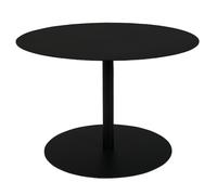 SNOW - Table basse ronde en métal brossé noir D60cm Noir