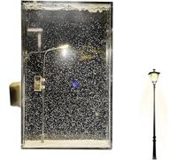 Snow Tales Lampe de rue 2025 Snowy Night Veilleuse Paysage de Neige DIY Lumières de Noël pour garçons et filles, Lampe de table romantique pour décoration de chambre (B)