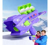 Snow Toys, Snowball Maker, Snowball Maker Tool, Snow Play Toy, Winter Outdoor Toys with Snowball Launcher for Playing in The Snow Outdoors (Purple,Lamp)