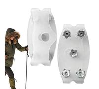 Snow Traction Cleats, Anti-Slip Footwear Stabilizing Gear, Universal Shoe Grip Set for Walking Hiking Climbing, Durable Clear Material Build, Long-Tail Ice Assistance Design, Winter