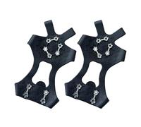 Snow Traction Cleats - Ice Cleats for Outdoor Work | 10 Spikes Anti Skid Design, Stainless Steel with Thermoplastic Rubber, Winter Walking Fishing Climbing Mountaineering Morning