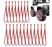 Snow Traction Straps - Tire Zip Ties for Winter Driving | Pe Material with Compact Size, 20 Pieces Anti Skid Reusable Belt, Car Truck Suv Ice Grip, Road Trip, Commuting, Mud Safety