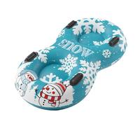 Snow Tube - Double Rider Inflatable Sled for Winter Fun | Heavy Duty PVC with Reinforced Handles Cold Resistant Air Valve Smooth Glide Base for Kids Teens Adults Family Holiday Vacation Outdoor Play