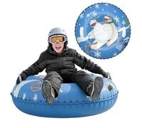 Snow Tube - Inflatable Sledges, Single Pack Winter Gliders for Downhill Racing, Thickened Ring with Side Grips, Sledging Gear, Circular Raft for Coasting, Sliding and Drifting