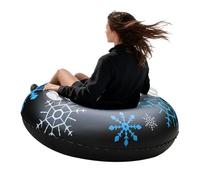 Snow Tube Sled - 35.43 inch Inflatable Donut Ride | Thickened Double-Handle Heavy Duty PVC Winter Float Durable Outdoor Safety | for Christmas Snow Sledding Skiing Lake Tubing Winter Fun