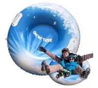 Snow Tubes For Adults, Winter Toys For Parks Backyards, Heavy Duty Inflatable Snow Tube With Handles, Beaches Christmas Adventure Sports Rescue Sand Activities