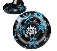 Snow Tubes - Inflatable Sledges, Single Pack Winter Sleds for Downhill Sliding, Rubber Ring with Grip Handles, Sledging Gear, Circular Raft for Tubing, Gliding and Coasting