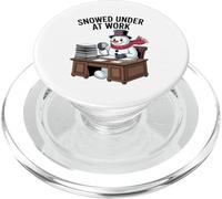 Snow Under at Work Funny Office Holiday PopSockets PopGrip pour MagSafe