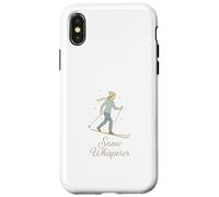 Snow Whisperer Serene Ski Calme Hiver Coque pour iPhone X/XS