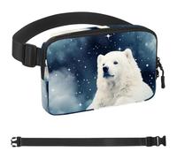 Snow White Cute Polar Bear Pattern - 1734 Sac banane unisexe style : sac banane tendance, sac à bandoulière sport fin à la mode pour jogging, randonnée, randonneur, femme, homme, multicolore, 4 x 23 x