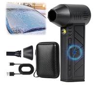 Snow Whiz - Souffleur turbo Snow Whiz avec DEL, mini souffleuse à neige turbo pour voiture, 3 vitesses réglables, souffle électrique, déneigement pour voitures, maison, clavier, ordinateur
