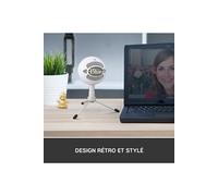Logitech G Microphone Blue Snowball iCE – USB pour PC/Mac – Blanc