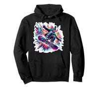 Snowboard Art Snowboarder Snowboard Lover Couleurs Vives Sweat à Capuche