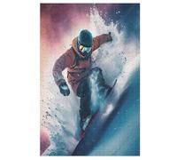 Snowboard Puzzle De 1000 Pièces pour Adultes, Adolescents Et Enfants Puzzles, Décompression Intellectuelle, Jeu Familial Amusant （78×53cm）