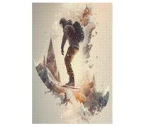 Snowboard Puzzles en Bois Adultes Et Adolescents 1000 Pieces Enfants Puzzle Décoration Mur Moderne Art Jouets Cadeau Intéressants 78×53cm