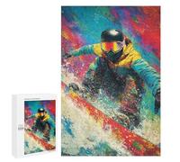 Snowboarder in Action -12 Puzzle 1000 Pièces Educa Jouet en Bois Cadeau Unique Décoration Intérieure Jeu Éducatif Challenge Toy Adultes Et Enfants À Partir De 14 Ans 1000 PCS