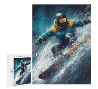 Snowboarder in Action -13 Puzzle 1000 Pièces Educa Jouet en Bois Cadeau Unique Décoration Intérieure Jeu Éducatif Challenge Toy Adultes Et Enfants À Partir De 14 Ans 500 PCS