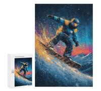 Snowboarder in Action -8 Puzzle 1000 Pièces Educa Jouet en Bois Cadeau Unique Décoration Intérieure Jeu Éducatif Challenge Toy Adultes Et Enfants À Partir De 14 Ans 300 PCS