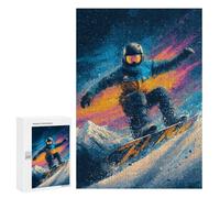 Snowboarder in Action -9 Puzzle 1000 Pièces Educa Jouet en Bois Cadeau Unique Décoration Intérieure Jeu Éducatif Challenge Toy Adultes Et Enfants À Partir De 14 Ans 300 PCS
