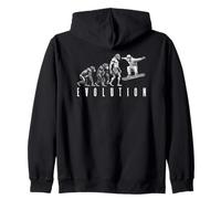 Snowboarder Snowboard Evolution Funny Man Singe Neandertal Sweat à Capuche