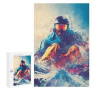Snowboarder's Thrill Mountain Adventure Puzzle 1000 Pièces Educa Jouet en Bois Cadeau Unique Décoration Intérieure Jeu Éducatif Challenge Toy Adultes Et Enfants À Partir De 14 Ans 1000 PCS