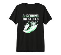 Snowboardeur Shredding The Slopes T-Shirt Haut de Gamme