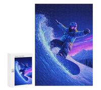 Snowboarding Adventure in Neon Lights Puzzle 1000 Pièces Educa Jouet en Bois Cadeau Unique Décoration Intérieure Jeu Éducatif Challenge Toy Adultes Et Enfants À Partir De 14 Ans 300 PCS