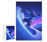 Snowboarding Adventure in Neon Lights Puzzle 1000 Pièces Educa Jouet en Bois Cadeau Unique Décoration Intérieure Jeu Éducatif Challenge Toy Adultes Et Enfants À Partir De 14 Ans 1000 PCS