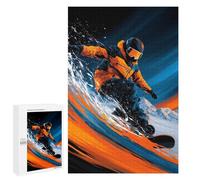 Snowboarding Adventure in Orange Puzzle 1000 Pièces Educa Jouet en Bois Cadeau Unique Décoration Intérieure Jeu Éducatif Challenge Toy Adultes Et Enfants À Partir De 14 Ans 1000 PCS