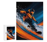 Snowboarding Adventure in Orange Puzzle 1000 Pièces Educa Jouet en Bois Cadeau Unique Décoration Intérieure Jeu Éducatif Challenge Toy Adultes Et Enfants À Partir De 14 Ans 300 PCS