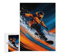 Snowboarding Adventure in Orange Puzzle 500 Pièces Educa Jouet en Bois Cadeau Unique Décoration Intérieure Jeu Éducatif Challenge Toy Adultes Et Enfants À Partir De 14 Ans 500 PCS