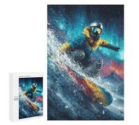 Snowboarding Adventure in Winter-1 Puzzle 1000 Pièces Educa Jouet en Bois Cadeau Unique Décoration Intérieure Jeu Éducatif Challenge Toy Adultes Et Enfants À Partir De 14 Ans 1000 PCS