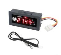 Snowchecking 4 fils pour contrôleur de ventilateur PWM 12 V 3 A avec capteur de température et affichage de la vitesse pour refroidissement du châssis CPU (3P + anneaux)