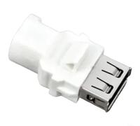 Snowchecking Adaptateur USB pour BMW X1 X3 X4 X5 X6 M, OEM 84109390501 pour remplacement du port de chargeur, convertisseur d'interface en plastique ABS blanc
