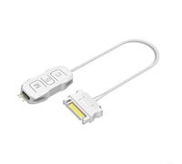 snowchecking ARGB Contrôleur d'éclairage 5 V Hub 3 broches pour alimentation SATA, bouton de contrôle manuel pour ventilateurs de boîtier PC, bandes LED, câble de 41 cm (noir) (blanc)