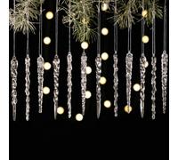 Snowchecking Boules de Noël, se fixent aux arbres, aux fenêtres ou aux murs pour des options de décoration flexibles pour des fêtes variées et dynamiques (transparentes)