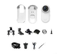 snowchecking Caméra d'action compacte 1080p avec vue grand angle, longue durée de vie de la batterie et design portable, caméra de poche portable pour le cyclisme (blanc)