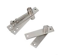 snowchecking Charnière de bibliothèque dissimulée rotative à 360°, charnière pivotante en acier inoxydable 304 robuste pour porte secrète, matériel de montage au sol supérieur et inférieur, argent